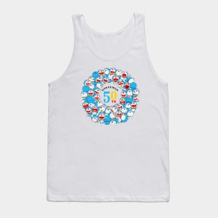 Happy 50th Anniversary Doraemon Tank Top